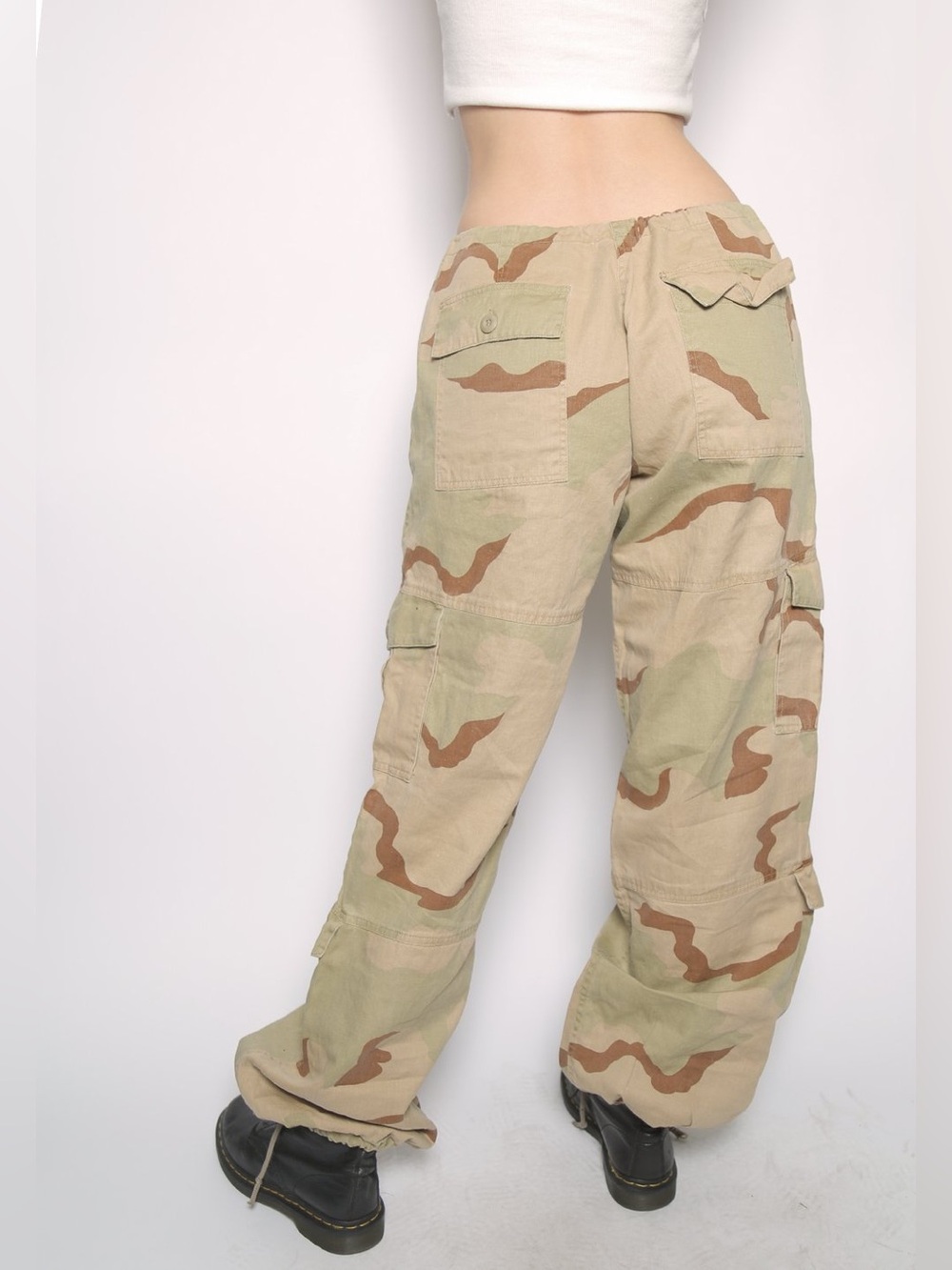 Iamkokola Tan Camo Low Waisted Military Pants - Picture 4 of 13